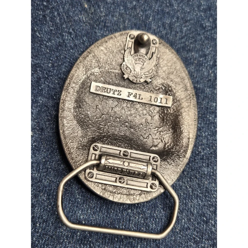 Vintage KHD Deutz Air Diesel Montone Manufacturing Steel Belt Buckle